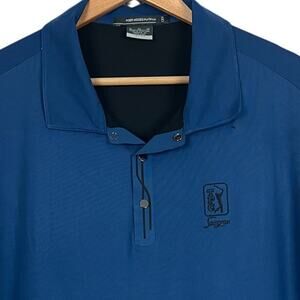 Tiger Woods Mens XL TPC Sawgrass Performance Athletic Golf Dri-FIT Polo‎ Shirt